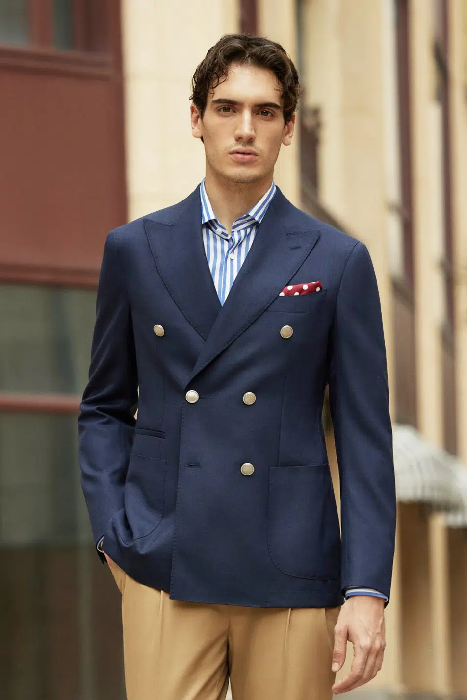 Baoxiniao Navy Blazer with Metal Buttons