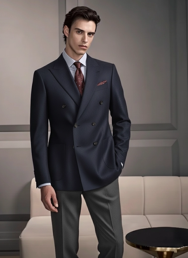 navy blazer grey trousers